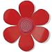 Foreside Large Daisy Metal Wall Flower, Red