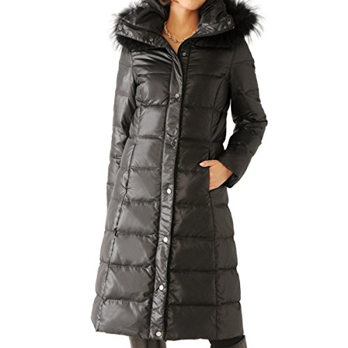 ダウンコート レディース ロング リアルファー フード付き 軽量 防寒