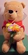 Winnie the Pooh Bean Bag Plush holding Flower Pooh