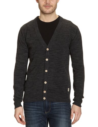 TOM TAILOR Herren Strickjacke 30153500010/sporty 2colour cardigan, Gr. 48 (M), Grau (2983) Preisvergleich