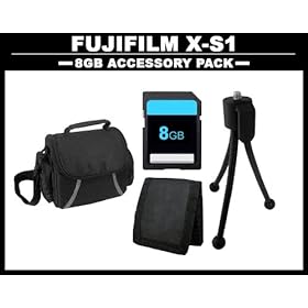 Professional 8GB Accessory Kit for FUJIFILM X-S1 (XS1) Digital Camera