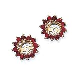 14K Yellow Gold 1 3/8 ct. Ruby Earring Jackets