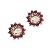 14K Yellow Gold 1 3/8 ct. Ruby Earring Jackets