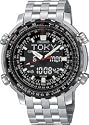 Seiko Men's Analog Digital World Time Flight Chronograph Watch #SNJ017