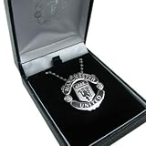 Manchester United FC. Stainless Steel Crest Pendant and 19" Chain