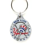 Pewter MLB Team Logo Key Ring - New York Yankees - NY Yankees