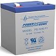 Powersonic PS-1250F2 - 12 Volt/5 Amp Hour Sealed Lead Acid Battery with 0.250 Fast-on Connector