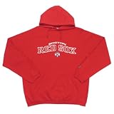 Boston Red Sox MLB Goalie Hooded Sweatshirt (Dark Red)(Full Chest Logo)