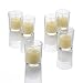 Set of 72 Ivory Unscented Votive Candles and 72 Holders