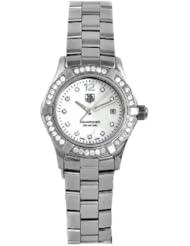 TAG Heuer Womens WAF1416.BA0824 Aquaracer Swiss-Quartz Diamond Mother-Of-Pearl Dial