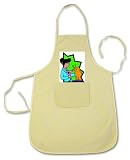 100% Cotton Apron with image: humans, human, body, individuals, people, individual, woman, pet, persons, cat, grooming, person, hairdryer