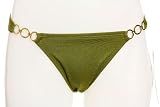 ROBIN PICCONE Women's Santorini Ring Green Hipster Bikini Bottom