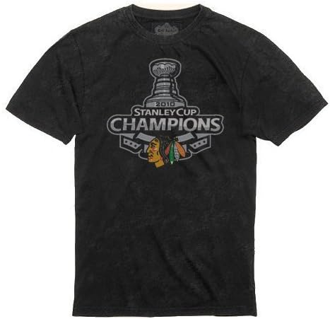 Chicago Blackhawks NHL Women's Rare 2010 Stanley Cup Champions T-shirt Black (Xlarge)