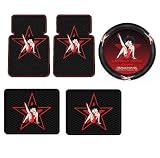5PC Betty Boop Star Front Rear Floor Mats Steering Wheel Cover Car Suv Truck by PlastiColor