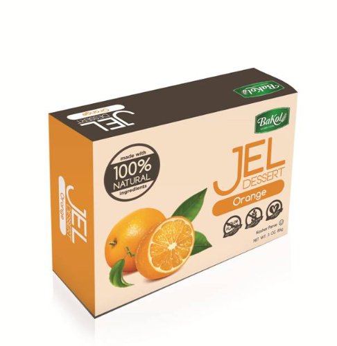 Bakol Jel Dessert, Orange, 3 Ounce (Pack of 12)