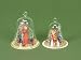 Pack of 4 Victorian Inspirations Santa and Tree Glass Dome Christmas Ornaments