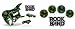 Rock Band Drum, Guitar Skin Combo, Fits Xbox 360 / PS3/2 Rockband - Weeds Black