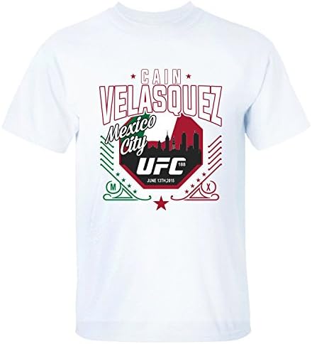 Sener Men's Cain Velasquez UFC 188 Mexico City Short Sleeves T Shirt white L