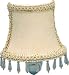 Leviton Mfg Co L15-FABIC-SWB White Faux Suede With Beads Lamp Design Night Light 120Volt, 4Watt