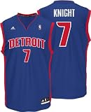 Brandon Knight Jersey: adidas Revolution 30 Blue Replica #7 Detroit Pistons Jersey