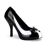 4 Inch Heel Black White Pump Shoe Tuxedo Bunny Costume Shoe