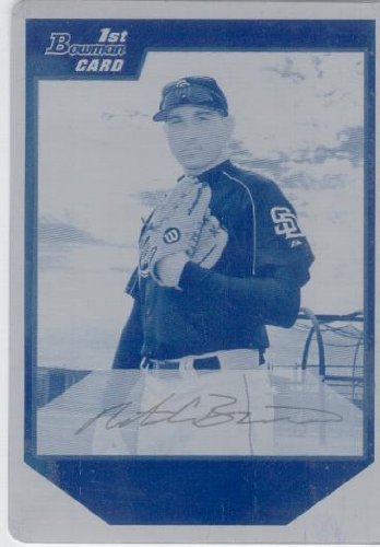 Buy 2007 Bowman Prospects Printing Plates Cyan #BP1 Cooper Brannon - #D 1 1 - San Diego Padres (XRC -... by Baseball Cards
