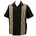 'Mobster Special' Retro Bowling Shirt w/Pin Stripe Panels