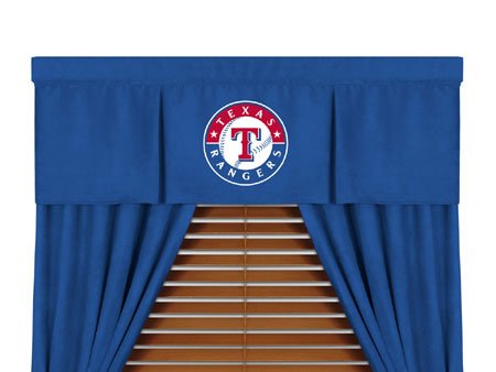 MLB Texas Rangers - 5pc Boys Drapes and Valance Set