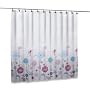 Elite Home Fashions Shower Curtain, Flower Design, Blue