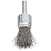 Norton Wire End Brush, Round Shank, Carbon Steel, Crimped Wire