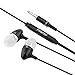 eForCity Universal 3.5mm In-Ear Stereo Headset with On-Off and Mic for Samsung Galaxy Note 4 - Retail Packaging - Black