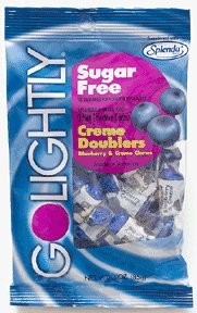 Golightly Sugar Free Blueberry and Creme Doublers Chew Candy - 3 OZ, 12 Packs Case by Hillside Candy