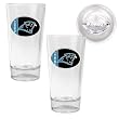Carolina Panthers 2pc 16oz Pint Ale Glass Set with Football Bottom - Oval Logo NFL Football