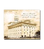Antiqued Nauvoo Temple Print- Unframed and Mounted- Perfect Wedding Gift, Christmas, Anniversary, Birthday, and House Warming Gift- Incourage Celestial Marriage- Mormon Temple- Home Decor- Framed Art- Help Children to Understand the Importance of the Temple- Great for all L.D.S. Families- Celebrate the Pioneers- Collect all 6, Salt Lake, Provo, San Diego, Logan, Nauvoo, and Manti- Size Small