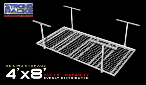 Strong Racks 4'x8' 750 LB Overhead Storage Unit (white)