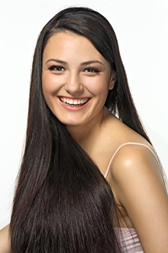Serica Silky 18" 100% European Remy Human Hair Clip In Hair Extensions 100 grams of Hair (dark brown color #2)