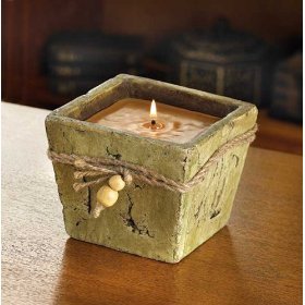 STONE FINISH CANDLE POT