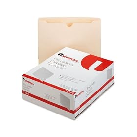 Manila File Jackets, Flat, Letter, 100/Box (UNV72300) Category: File Jackets