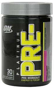 Optimum Nutrition Platinum, Pre- Raspberry Lemonade 30 servings 8.45 Ounce
