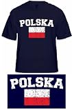 Poland Polska Vintage Flag International Mens T-Shirt #1178
