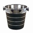 Stainless Steel With Black Stripes Wine Ice Bucket