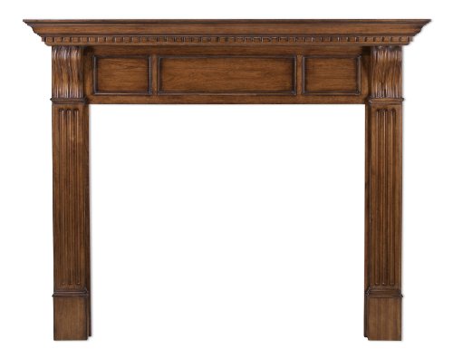 41NoqmOErBL Pearl Mantels 162 56 50 Gloucester Distressed Oak Fireplace Mantel, Interior Opening 56 Inch Wide x 42 Inch High