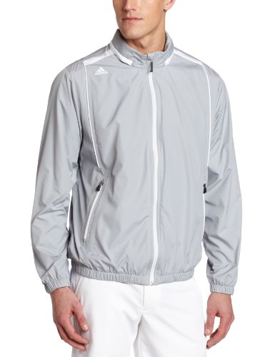 Adidas Golf Men's's Climaproof Wind Full-Zip Jacket, Chrome/White, XX-Large On Sale