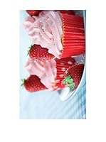 Huella deco Felpudo de Vinilo (Azul Celeste/Rojo)