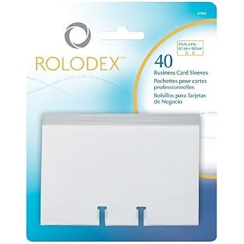 Set A Shopping Price Drop Alert For Rolodex Business Card Tray Refill Sleeves, Holds 2 of 2.625 x 4 Inch Cards, White, 40 per Pack (67691)