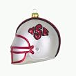 North Carolina State Wolfpack NCAA Glass Football Helmet Ornament (3)"