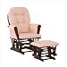 Stork Craft Hoop Glider and Ottoman Set, Cherry/Beige