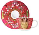 Espresso Coffee Mug and Saucer Set, My Little Darling, Coffee Haired Face Coffee Mug Set in Gift Box  from Cups and Saucers - Espresso