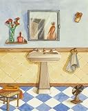 Blue Checks Art Print Poster By Capital Decor, 9.5 ' x 11.75 '