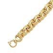 14K Two-Tone Gold Fancy Link Bracelet - 8 inches